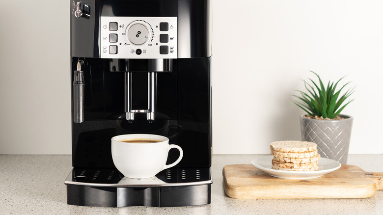 Coffee maker on table