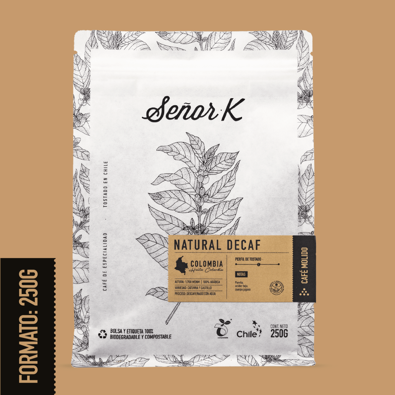 Café Colombia descafeinado | Natural Decaf Bolsa 250 gramos Señor K – Café  Señor K